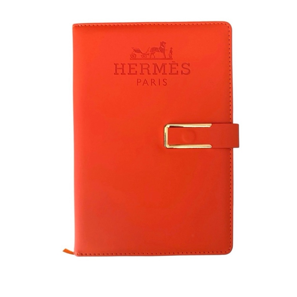 Last One!! Hermes Orange Leather Notebook Cover
